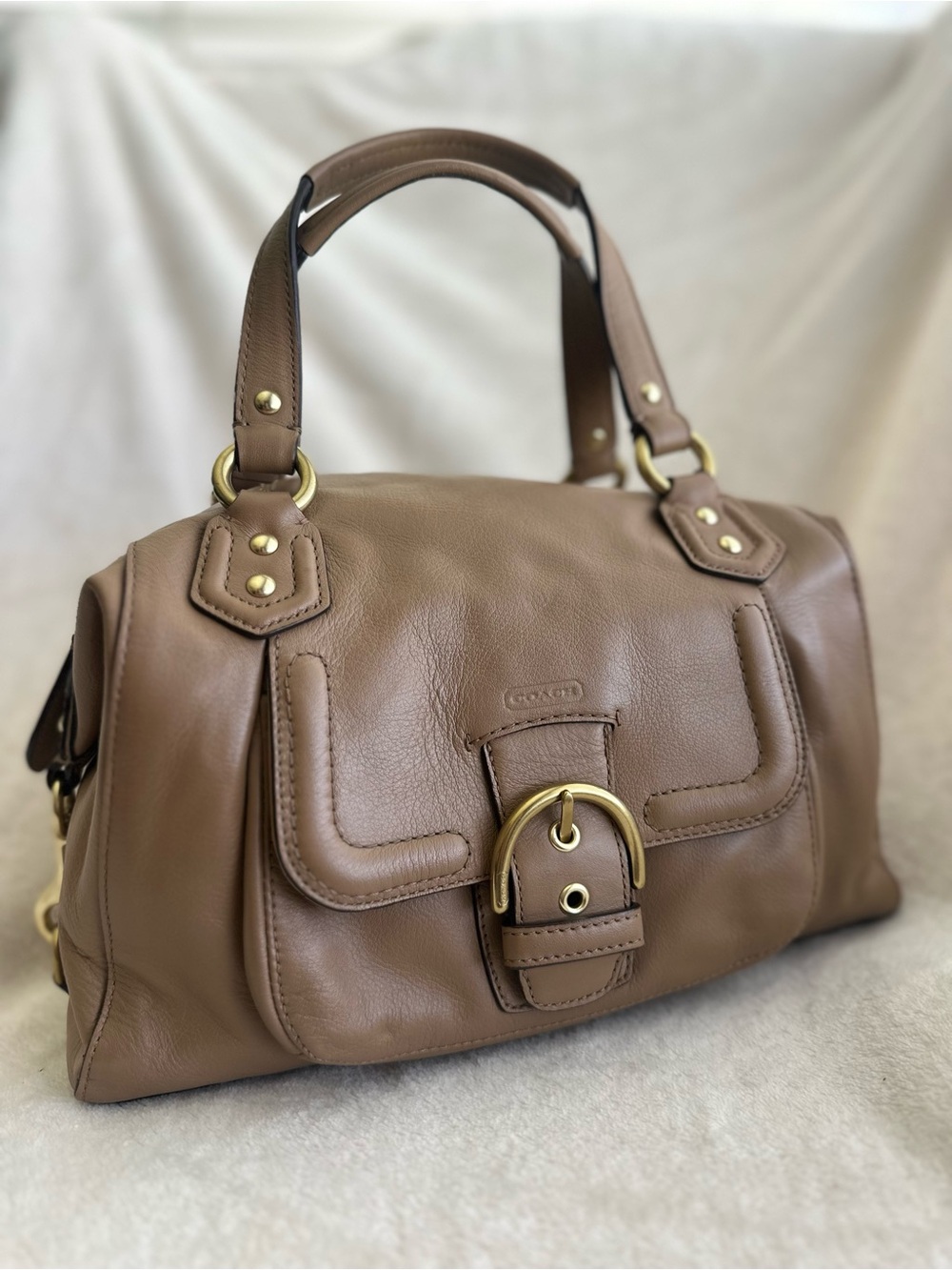 COACH Taupe Leather Cambell Docter Bag | Style Number: F24690